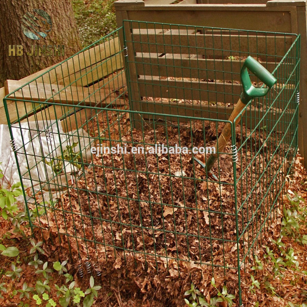 Ang mga dahon sa tanaman nagkolekta sa welded compost nga pabrika