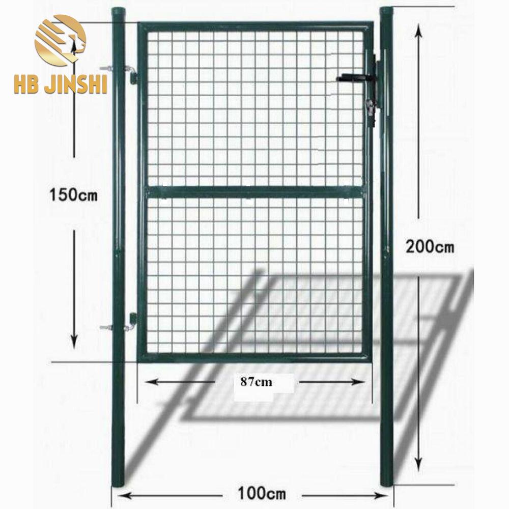 Round Post Garden Gate 150 x 100 cm Welded Wire Fence Garden Gate Door