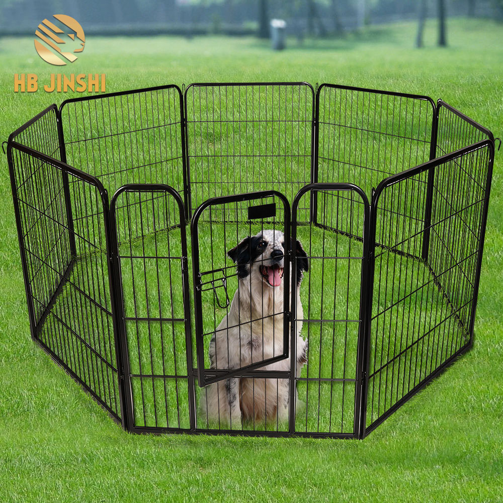 Bejgħ sħun Kwalità Għolja Prezz irħis 80 × 80 ċm 8 Pannelli tal-Wajer tal-Metall Dog Playpen