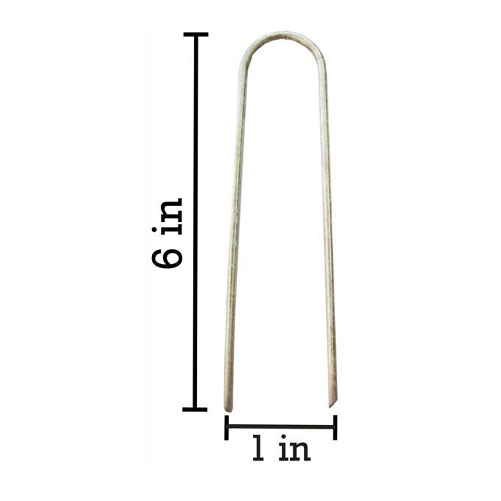 6'' length Garden Ground Sod Staples U pegs U Shape Pins U Stakes