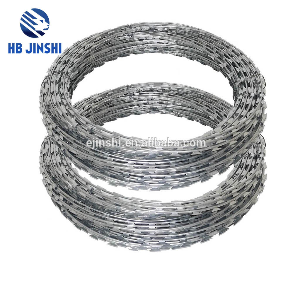 Low price concertina hot dipped galvanized razor barbed wire