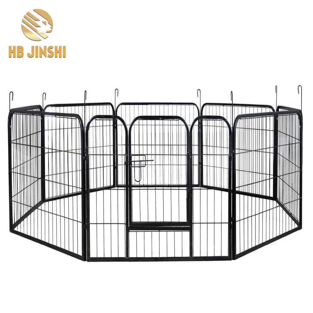 Heavy Duty Pet Dog Puppy Outdoor Exercise Playpen Fence Door Black 8 Panels