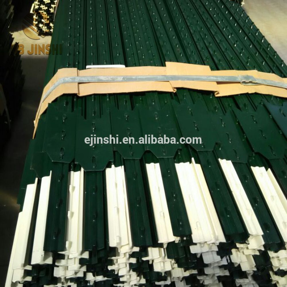High reputation Galvanized Steel Fence Posts - USA Type Green Painted Studded T post – JINSHI