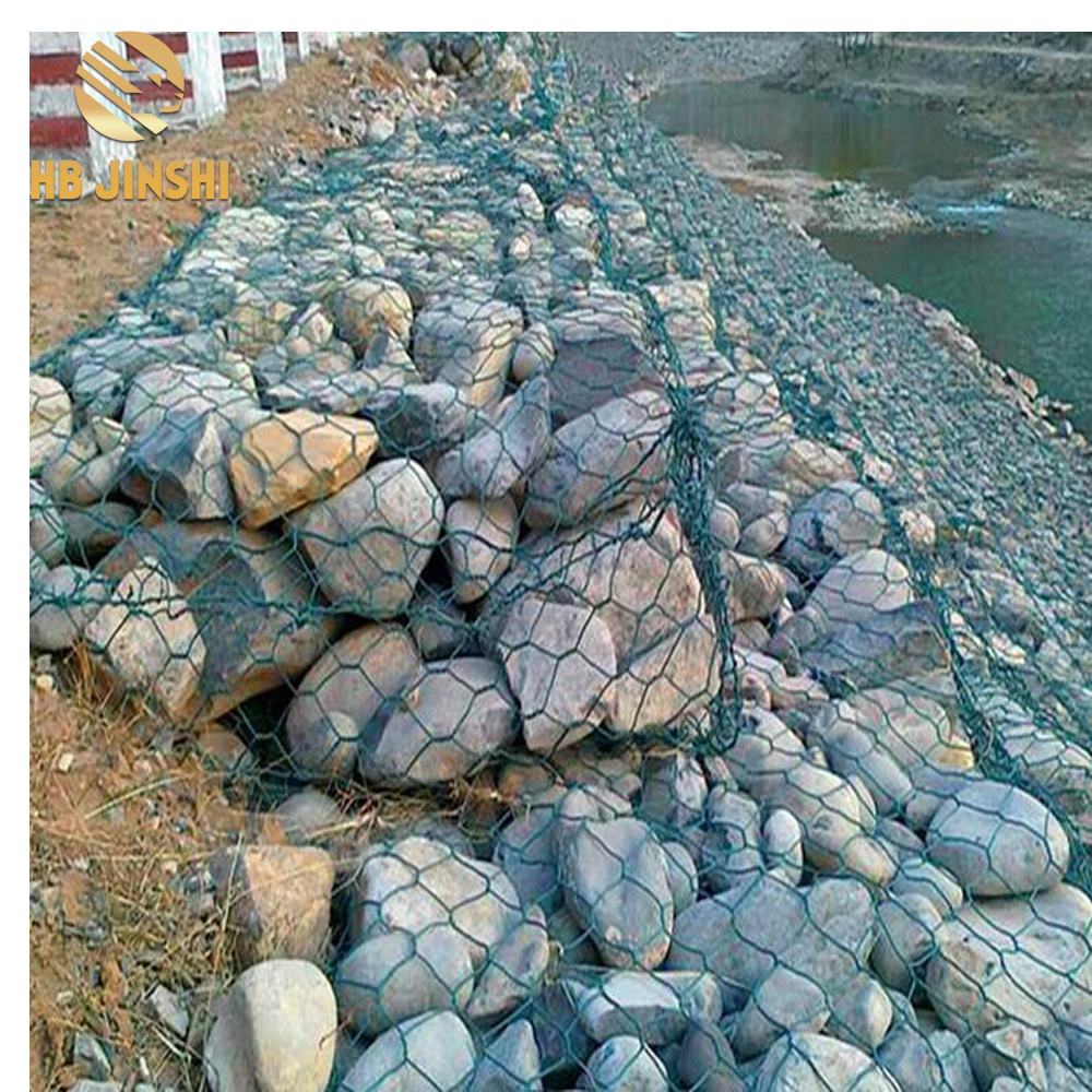 PVC కోటెడ్ 60x80mm ఎపర్చరు Gabion ఐరన్ వైర్ మెష్