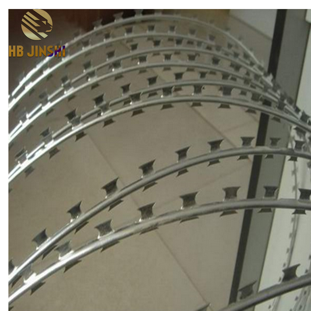 450mm Loop Galvanized Concertina Razor Barbed Wire