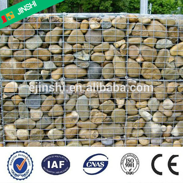 2 x 0.5 x 0.5 galvanized steel welded wire mesh gabion basket retaining wall for flood