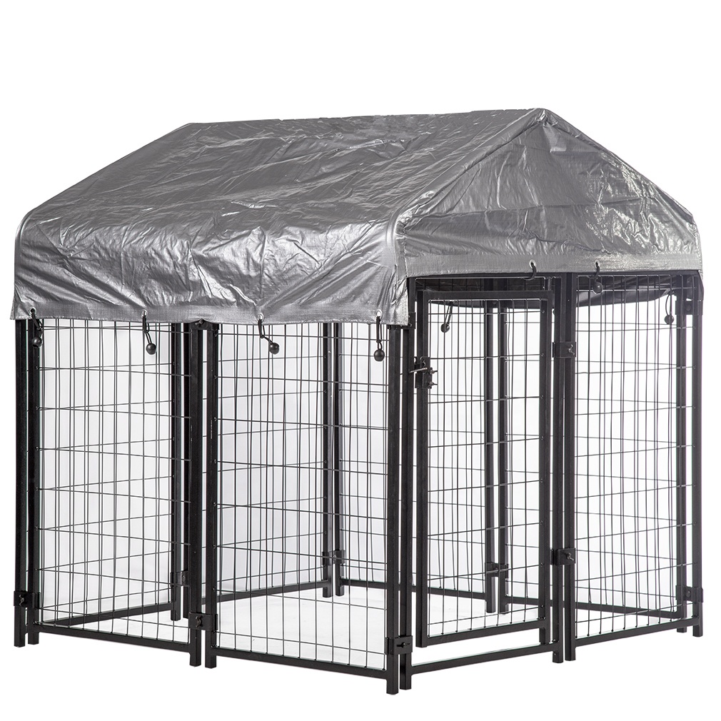 Small Pet Cages 4' x 4' x 6' Welded Wire Dog Kennels
