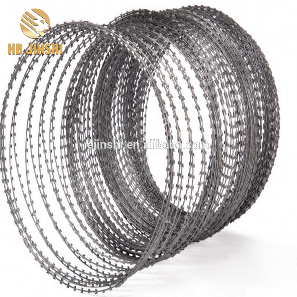 BTO-22 Razor Barbed Wire 450mm Coil Concertina Razor Wire SS 316 Razor Barbed Fencing Wire