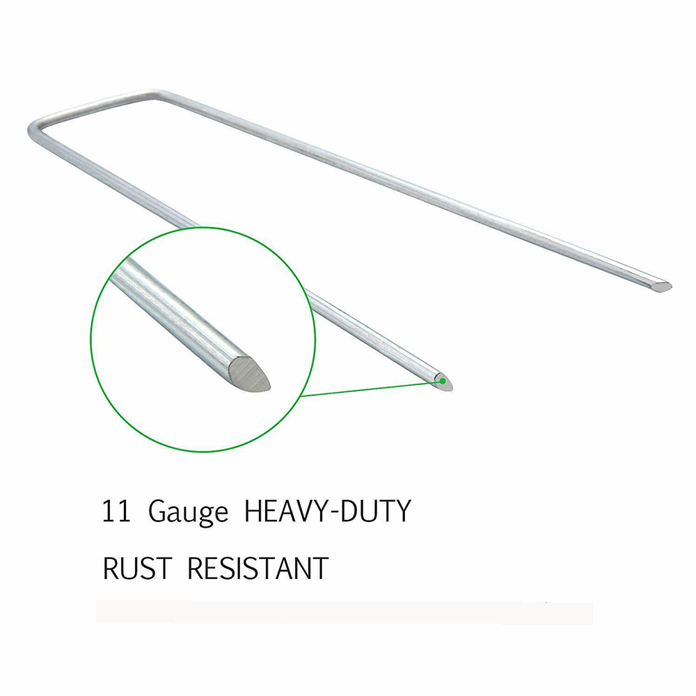 6" Anti rust steel Landscape garden staples