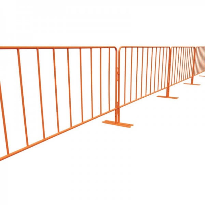 Flat Feet Bridge Feet Cross Feet Heavy Duty Metal Safety Yellow Powder Coat Crowd Control Barriers Fencing