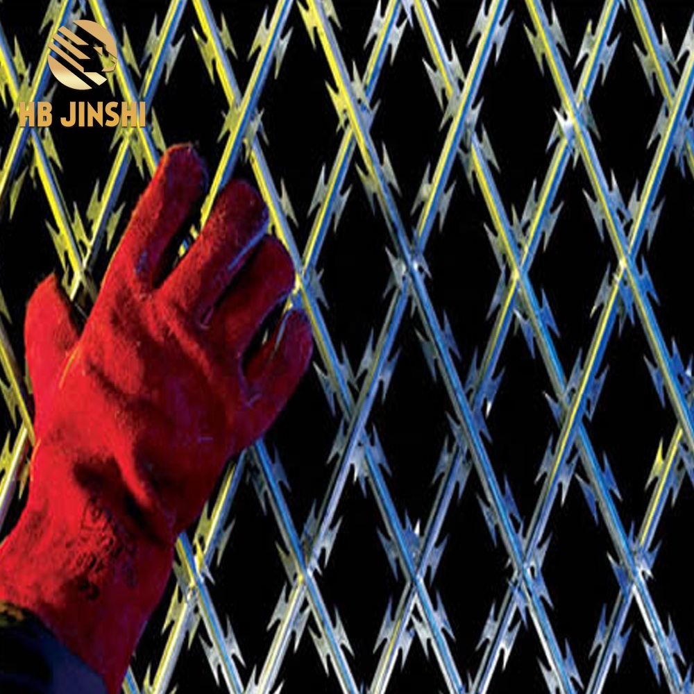 Diamond prison blade protective fence net