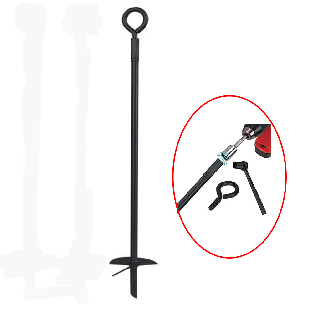Metal steel Ground auger Ground Anchor Drill with screw head