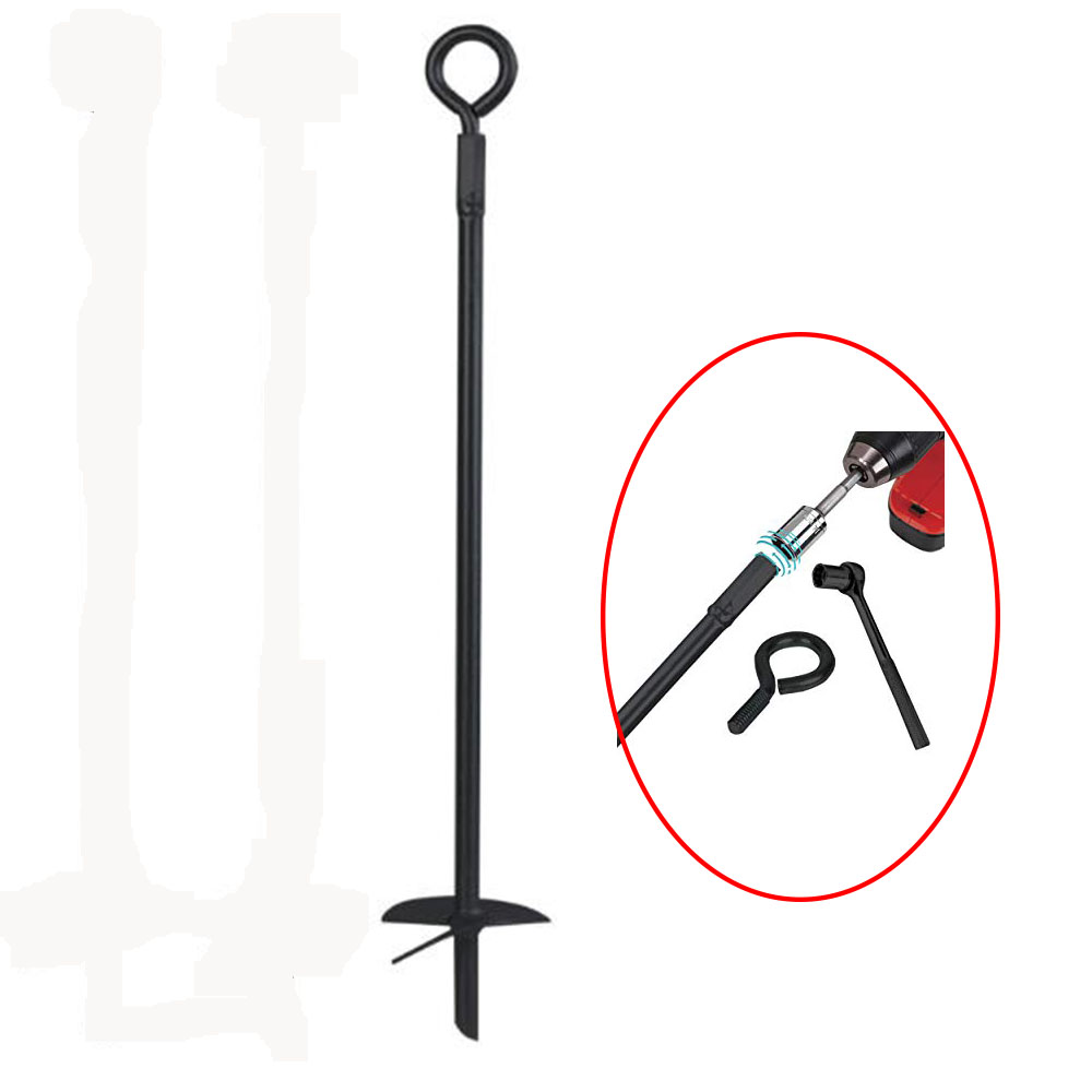 ເຫຼັກກ້າ Ground auger Ground Anchor Drill with screw head