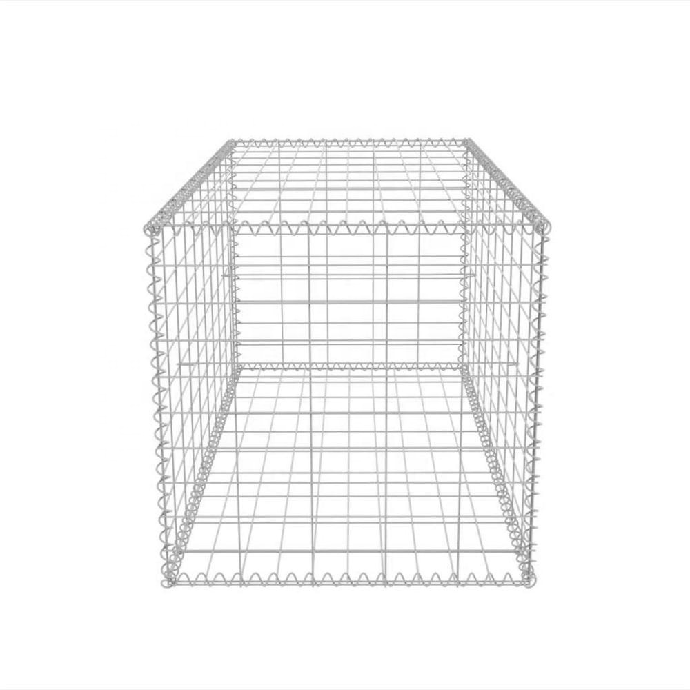 Garden Patio Wall Wire Fence Cage Gabion Basket Steel 39.4"x19.7"x19.7"