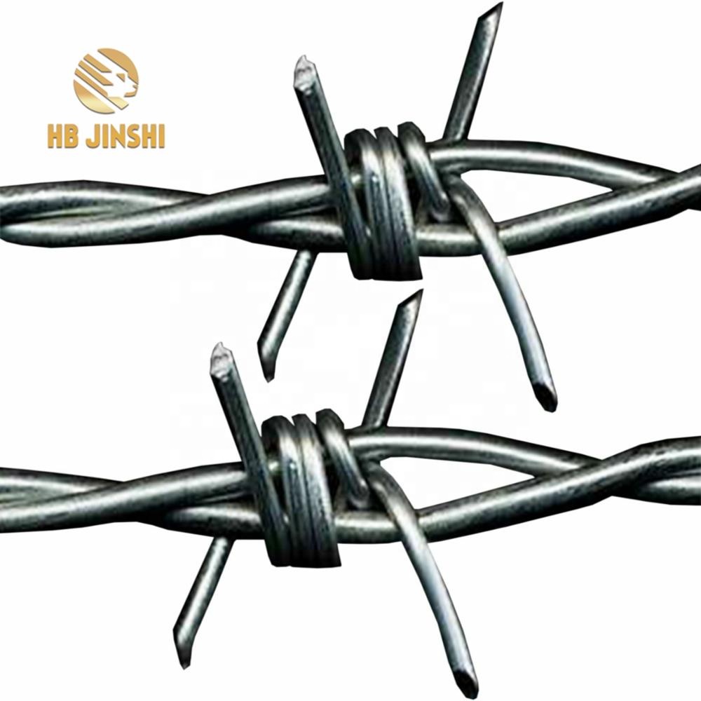 18 gauge Hot-dipped galvanizzat Reverse Twisted Barbed Wire Fence