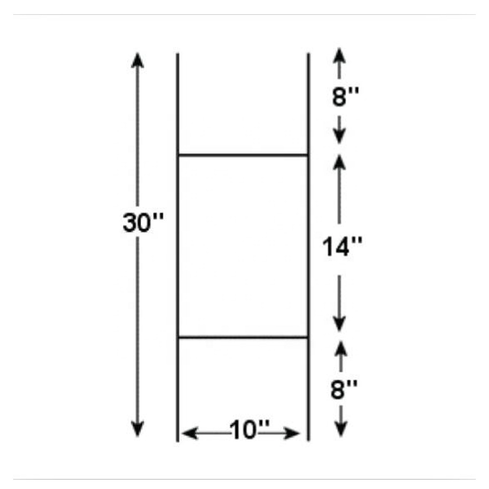 9GA 10" x 15" Galvanized Wire H  stakes