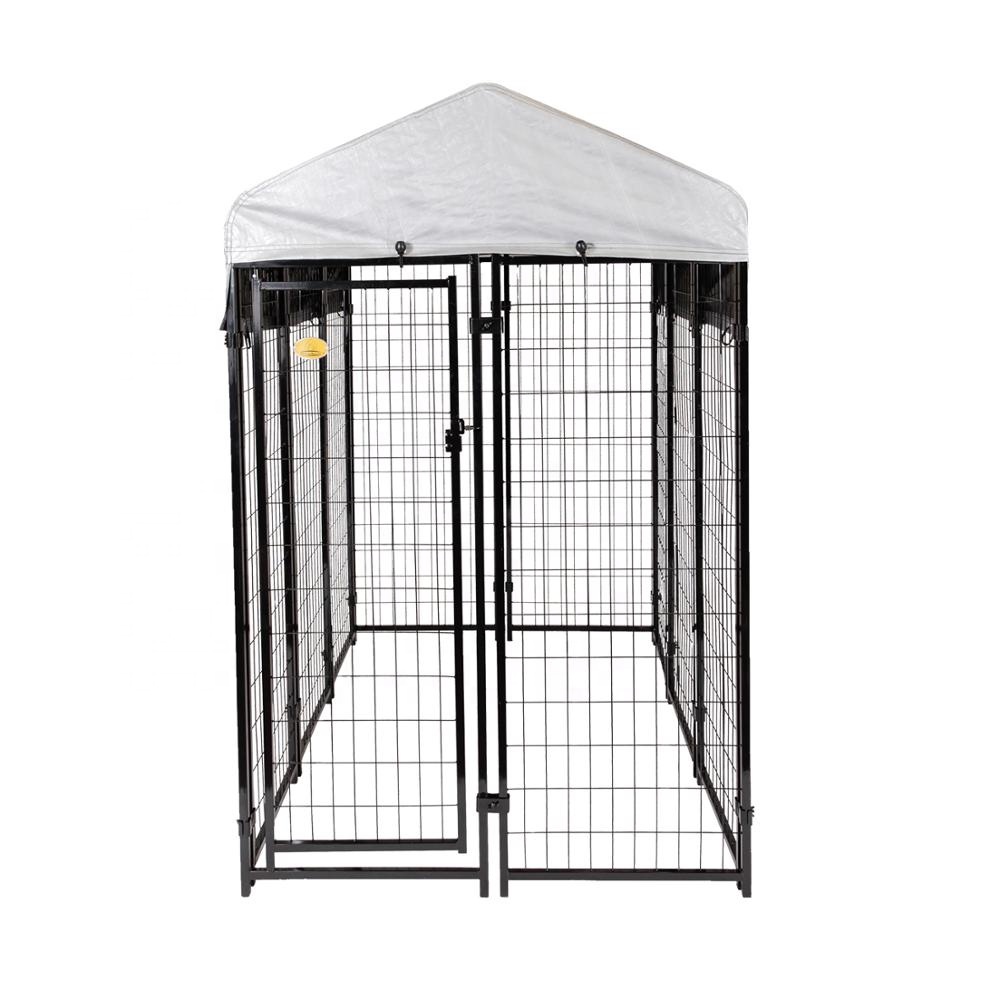 Cuccia per cani da esterno con tetto anti-UV per canile, gabbia per animali domestici con 8 pannelli