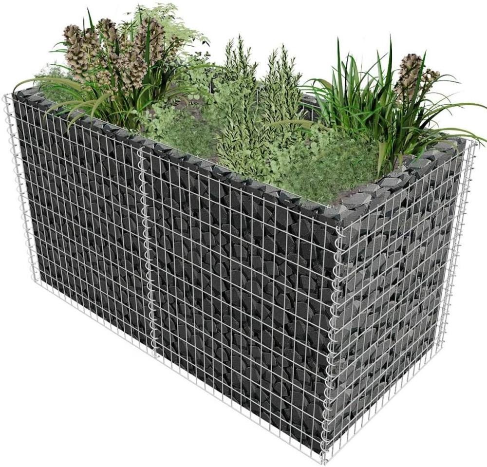 Funzioni di u giardinu Muru di Ritenuta di Filu Saldatu Muru di Rete di Gabion Galvanizatu Pesante 60 * 60 * 100cm