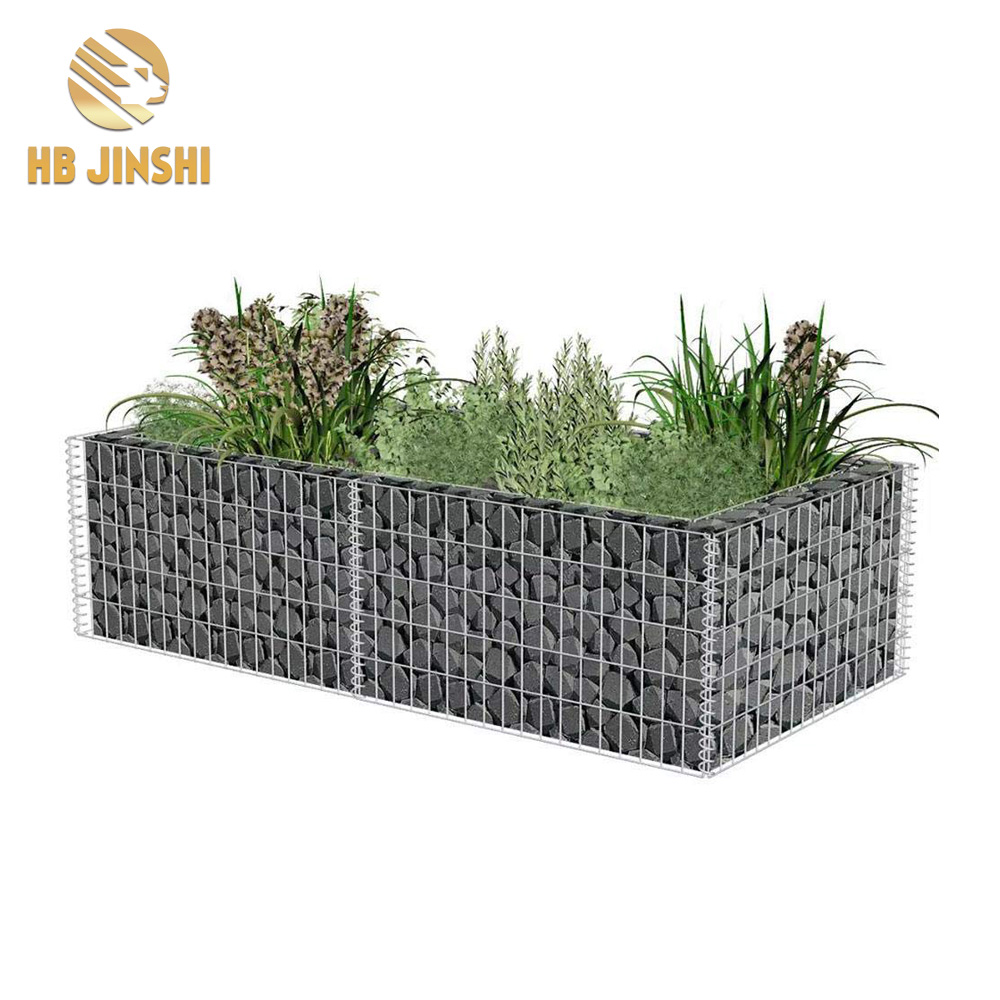 Galvanized Outdoor Planter Garden Gabion Basket