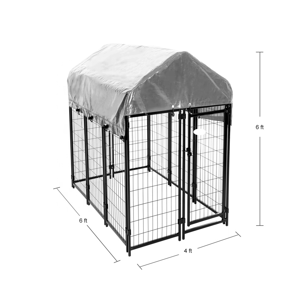 6 'H x 4' W x 6 'L Covered Dog Kennel Large Pet House