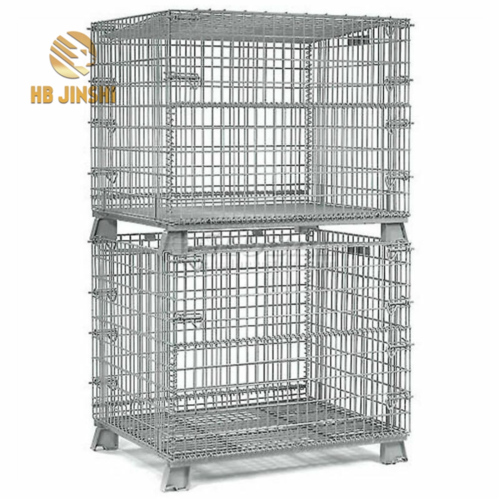 6mm Ukutyeba Ipalethi Industrial Racks Steel Wire Mesh Izikhongozeli Stackable