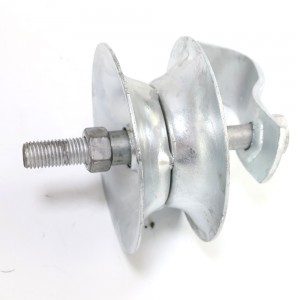 Galvanized Steel Gate Pipe Track Safety Roller w/ 5″ Wheel