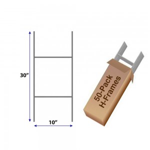 OEM China Safety Fence Post - Hot dipped galvanized steel wire H yard stake advertisement sign stakes – JINSHI