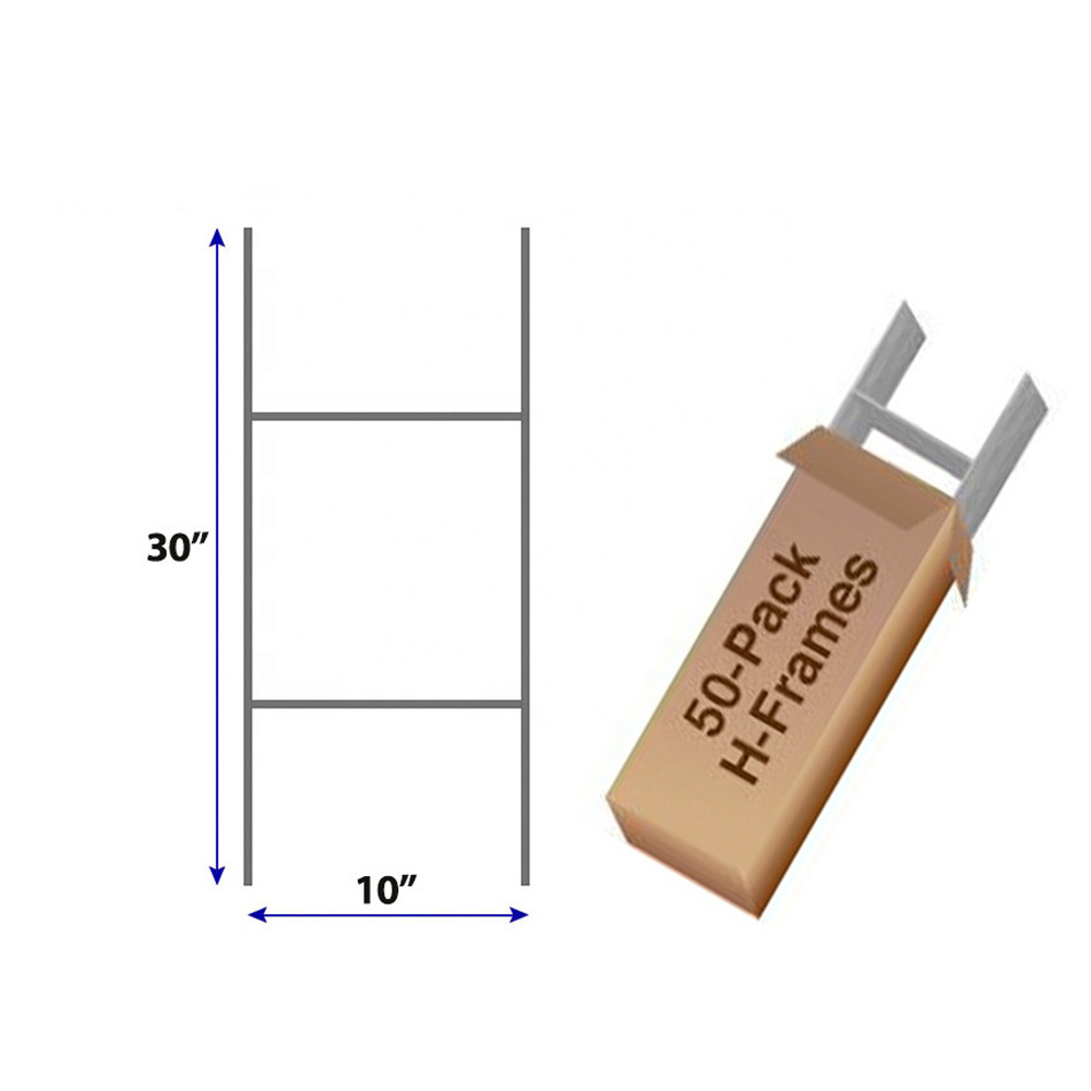 OEM China Safety Fence Post - Hot dipped galvanized steel wire H yard stake advertisement sign stakes – JINSHI