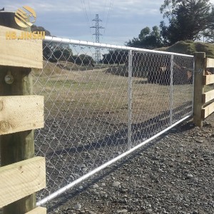 Durability Chain Link Gate Galvanized Cattle Farm Gate Chain Link Deer Gate
