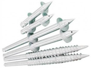Galvanized steel Ground Screw Pole Anchor