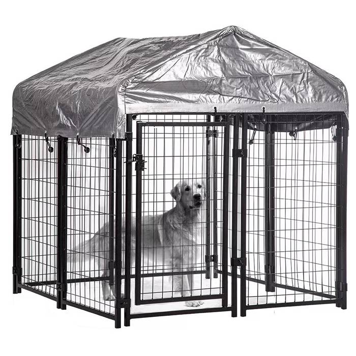 large welded dog kennel cover