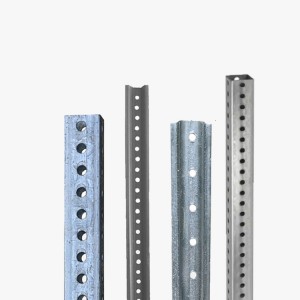 Hot Dip Galvanized  Perforated steel  traffic safety square sign post